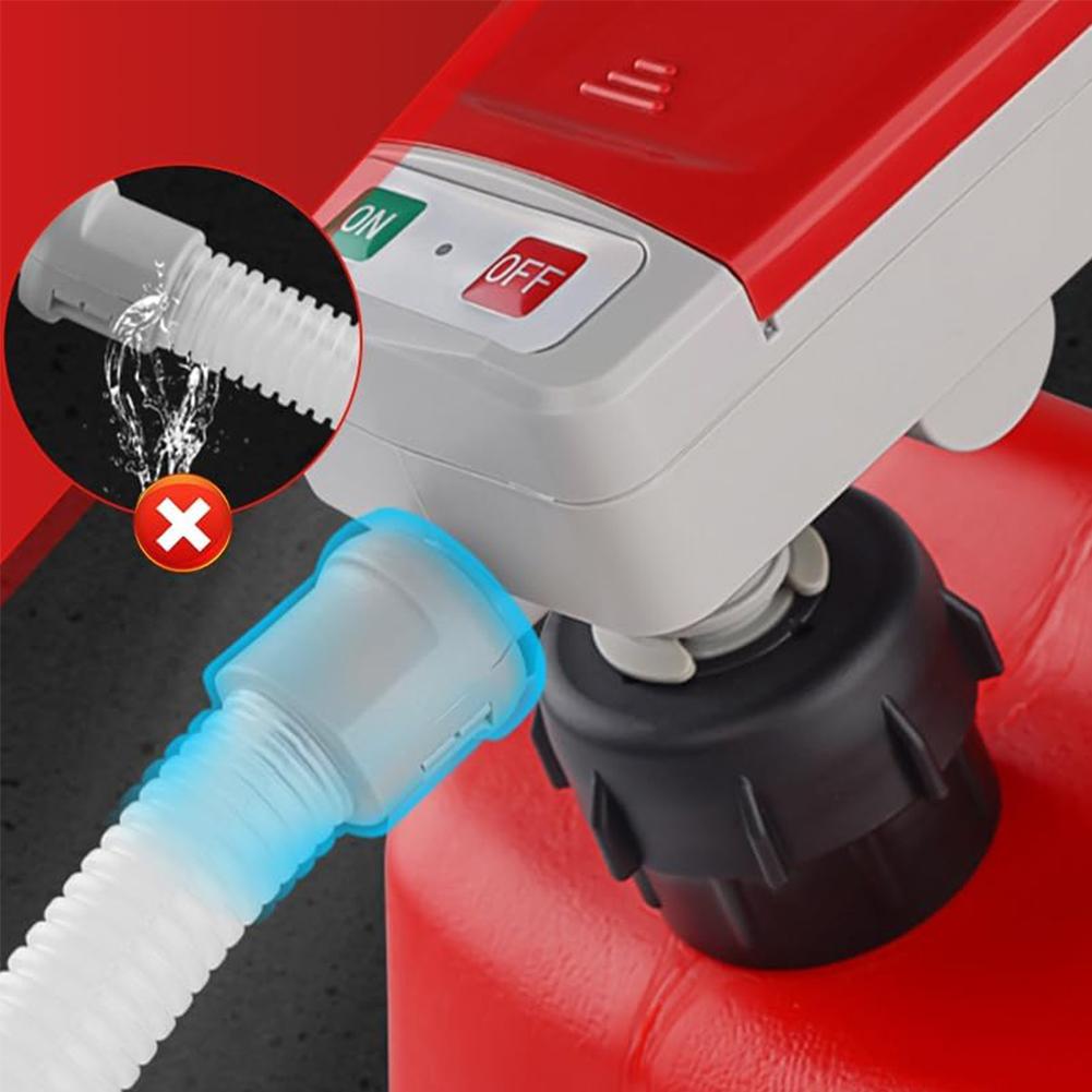 Насос для перекачки топлива с датчиком автостопа, шланг 51", работает от батарей, с адаптером для бака, портативный насос для жидкости