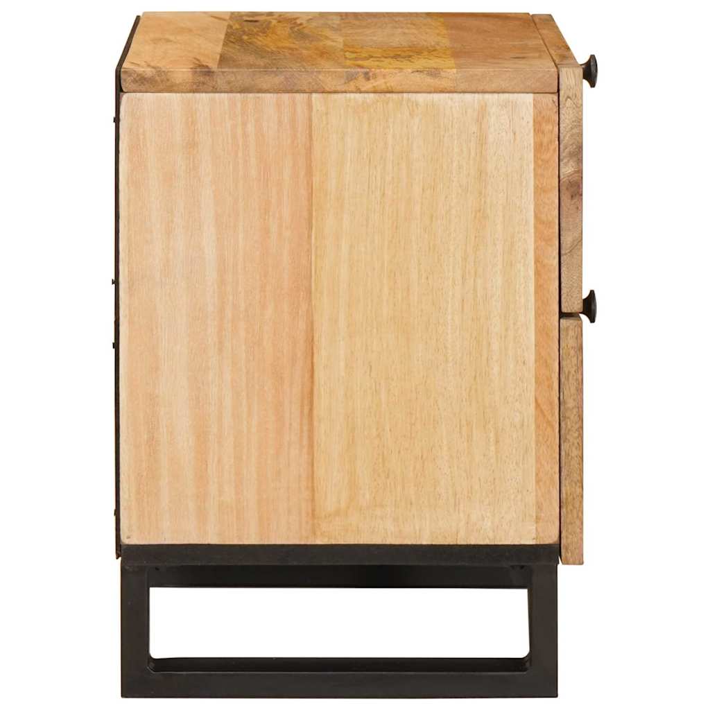 Nightstand in Natural Finish 40 x 33 x 46 cm Solid Mango Wood