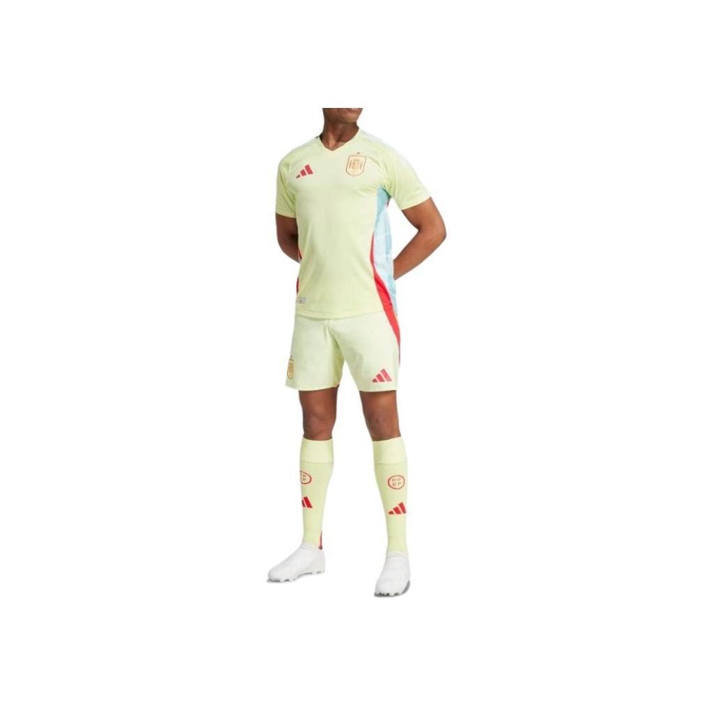 Adidas Испания 2024 Away Authentic Jersey Pulse Yellow/Halo Mint Мужская уличная одежда IS9034