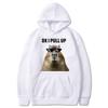 Funny Ok I Pull Up Capybara Print Hoodie Men's Fashion Casual Oversized Hooded Sweatshirts Gothic Pullovers Clothes for Teens