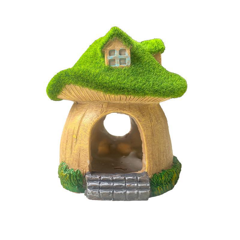 Украшение для аквариума «Моховой грибной домик» — украшение для аквариума с рыбками, креветками или раками-отшельниками.