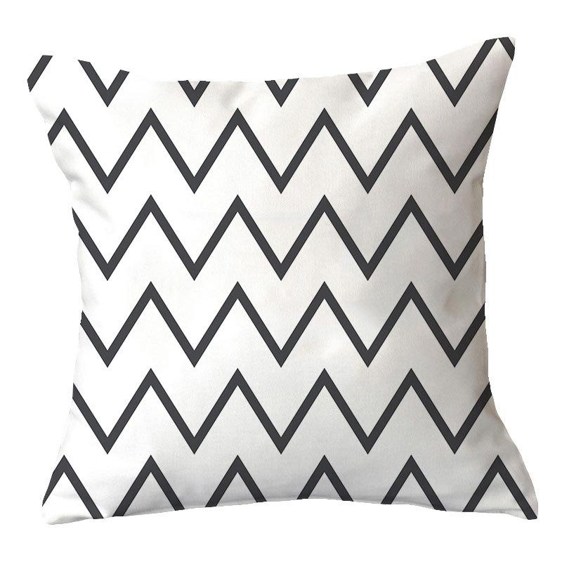 Simple New Square Geometric Plush Pillowcase Home Fabric Sofa Pillow Cushion Cover