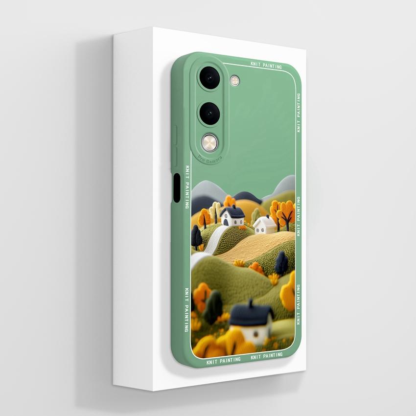 Для Vivo Y04 Y03 Y02 Y11 Y15 Y20 Чехол для телефона Милый мультяшный узор для девочек Гладкий жидкий силикон Противоударная защита Задние крышки Чехол для корпуса Vivo