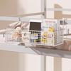 Bedside Hanging Storage Basket Beside Shelf Convenient Multipurpose Space Saving Organizer Iron Rack
