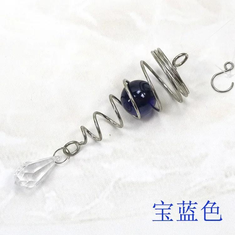 Вращающийся Спираль Хвост Спиннер Ветра Звонки Хрустальный Стеклянный Шар Подвеска Маятник Сад Детская Окна Висячие XMS Елочные Украшения