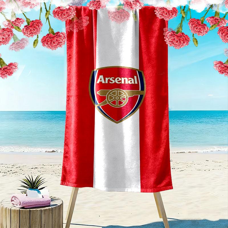 Arsenal F Print Beach Towel, Large Soft Quick Dry Towel for Beach Camping Swimming