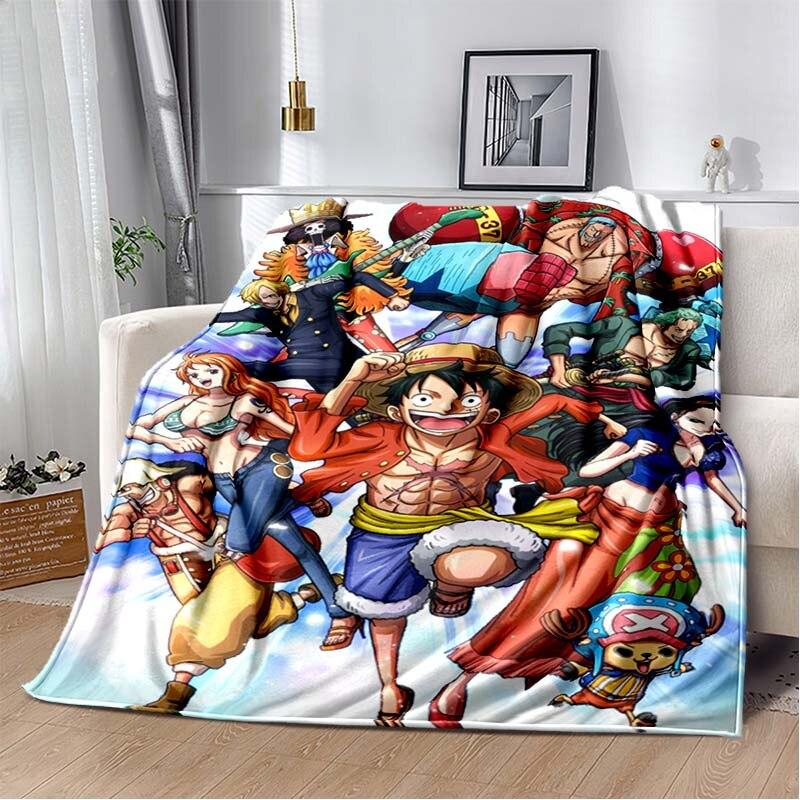 Anime One Piece 3D Printed Art Fleece Blanket for Beds Hiking Picnic Thick Quilt Fashionable Bedspread Fleece Throw Blanket