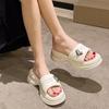 Летние НОВЫЕ стильные модные и элегантные повседневные сандалии на платформе на подошве, однотонные модные тапочки с круглым носком и открытым носком НЕТ:Q2948
