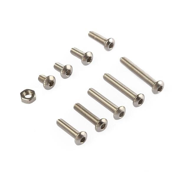 340PCS/SET M3 Stainless Steel Hex Socket Screws Nut Set With Box nut sock metic nut and bolt assortment thumb screw m3 color