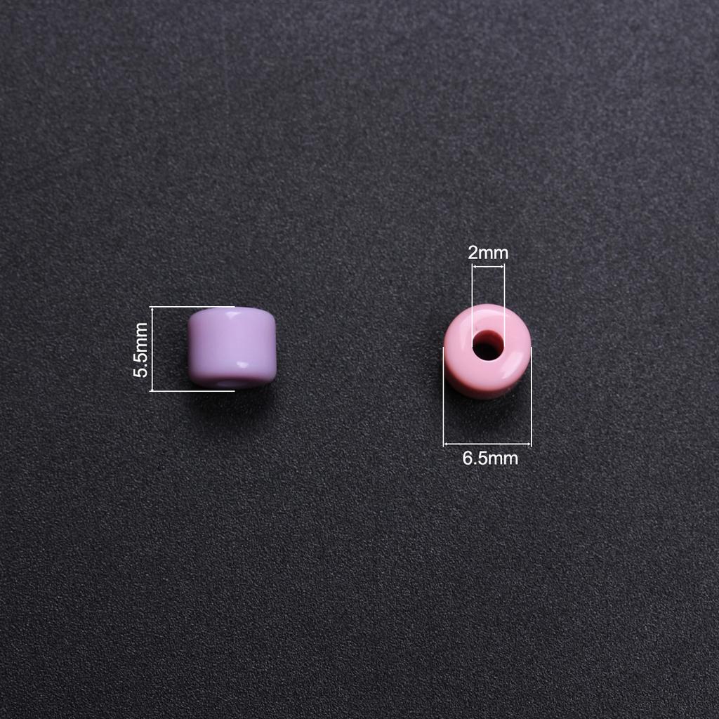 6,5 мм 100 шт. кремового цвета акриловые цилиндрические бусины для изготовления ювелирных изделий своими руками брелок серьги ожерелье браслет модные материалы аксессуары