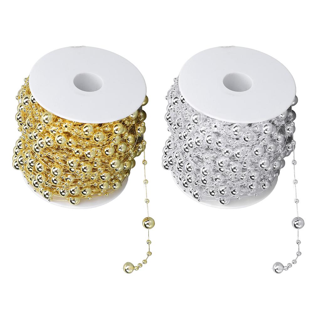 1 рулон жемчужных бусин, цепочка из искусственного жемчуга, отделочная нить для цветочного венка, свадебного букета, вечеринки