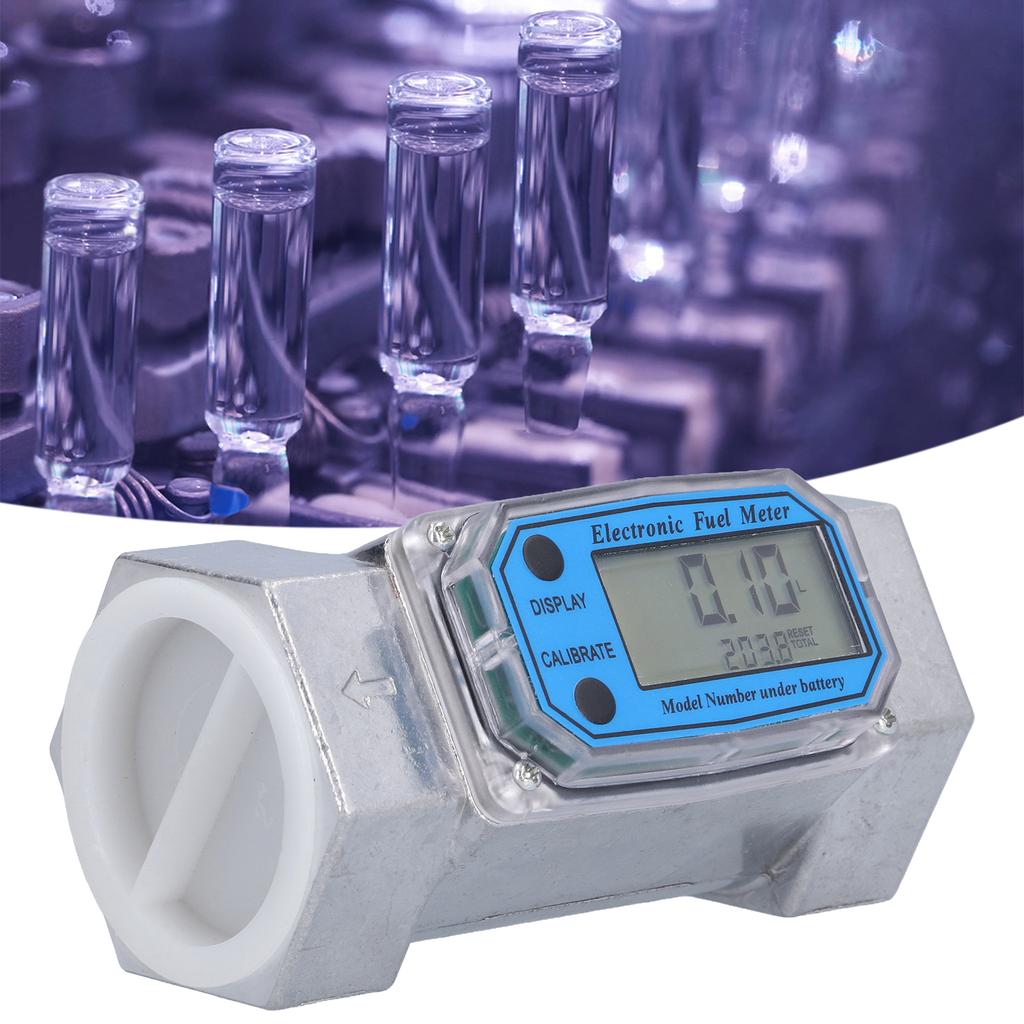 Turbine Flow Meter Electronic Digital Fuel Liquid Water Gas Oil Flowmeter 2in 2.3V‑3.3V LLW‑50