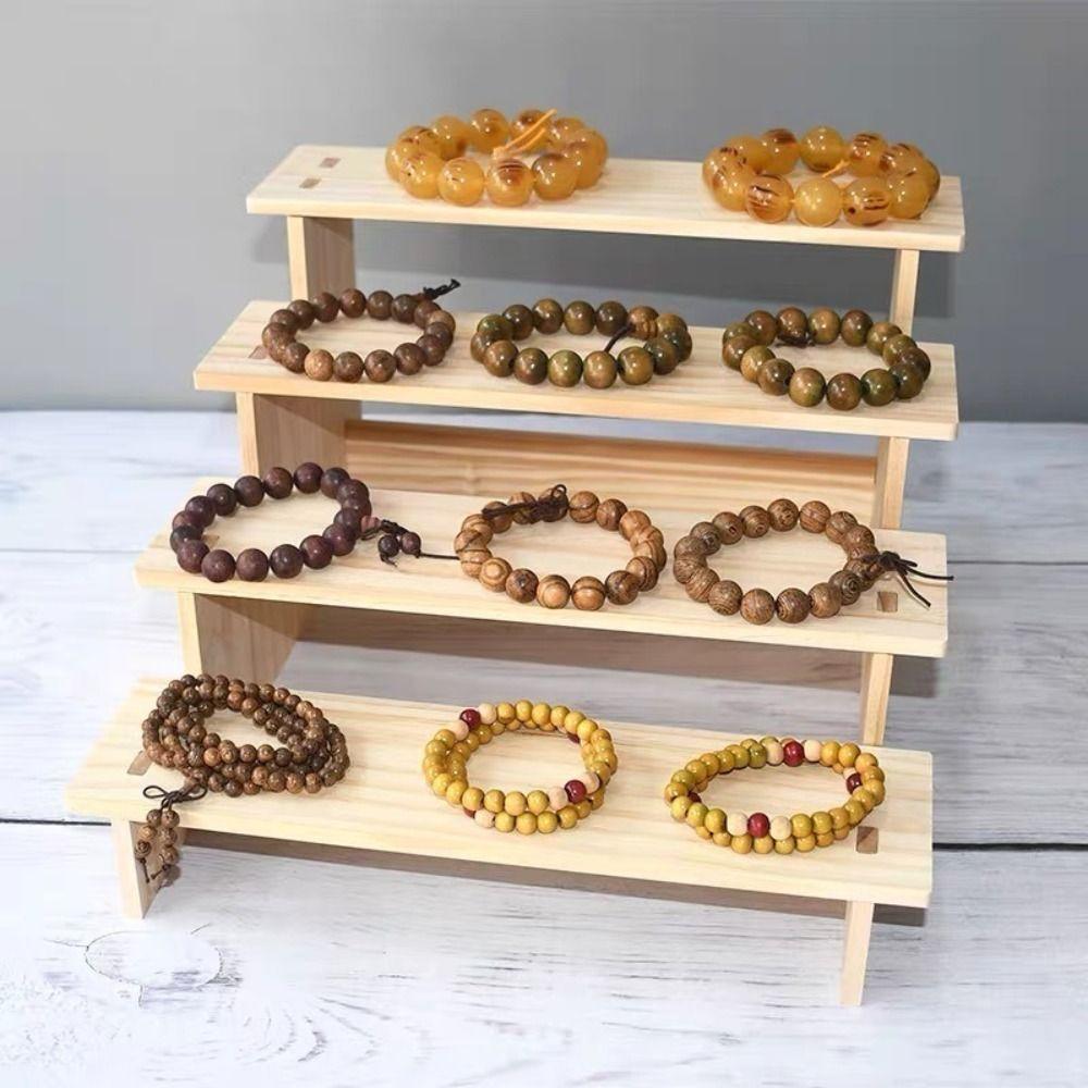 2/3/4-Tier Wood Display Rack Figurine Display Stand for Cake Dessert Rack Stand Plant Rack