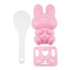 3pcs Food Grade PP Cartoon Rabbit Model Sushi Rice Mold DIY Handicraft Onigiri Make Tool(Pink)
