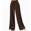 Women's Fashion Solid Colour Drawstring High Waist Wide Leg Pants Casual Sweatpants