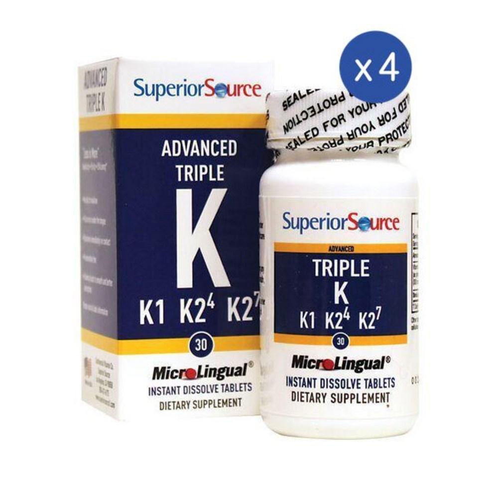 Superior Source Продвинутый тройной витамин К 30 таблеток (4 шт.)