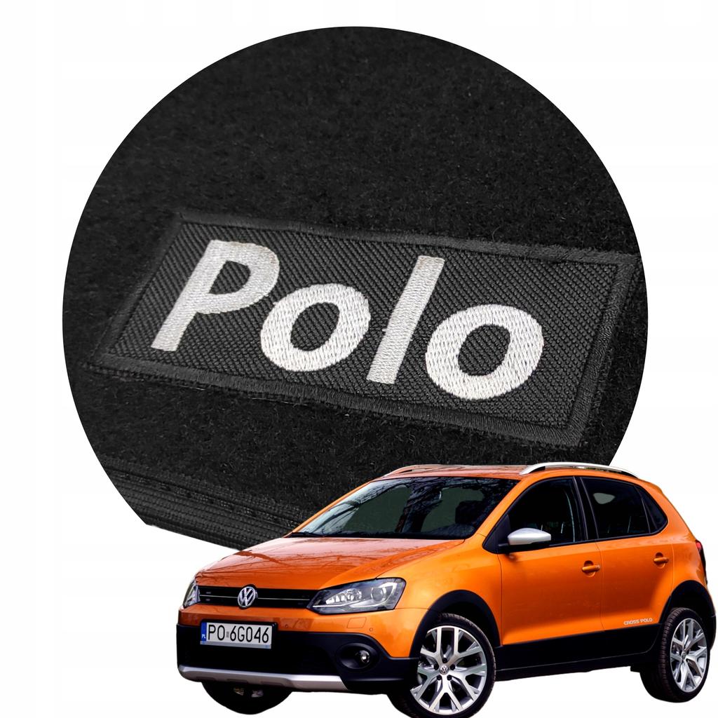 Volkswagen polo cross welurowe dywaniki do auta haft 2010-2017 b