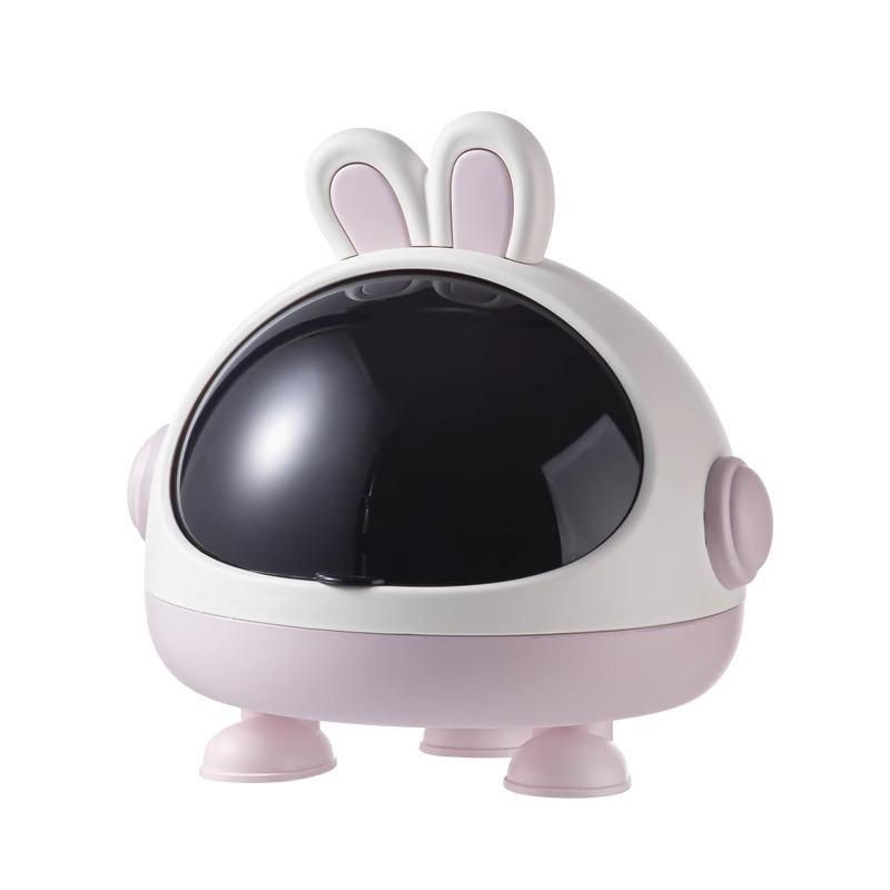 Цветная коробка для хранения в виде кроличьих ушек - Милая пыленепроницаемая откидная крышка для игрушек, закусок и мелочей.