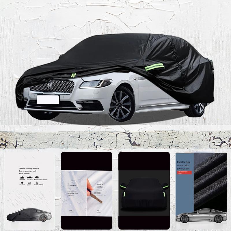 Для Lincoln Continent Защита от солнца УФ-защита Защита от дождя, снега Пылезащитный Черный чехол Автомобильный зонт Чехол на весь автомобиль Защита на открытом воздухе