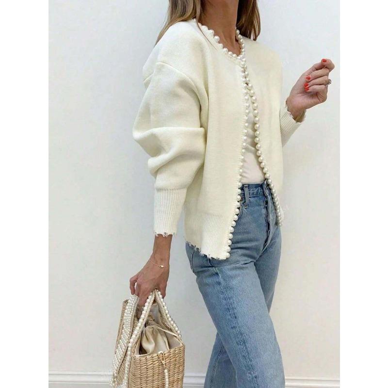 YYFS Женская мода повседневная осень-зима однотонный принт длинный рукав O-образный вырез свитера