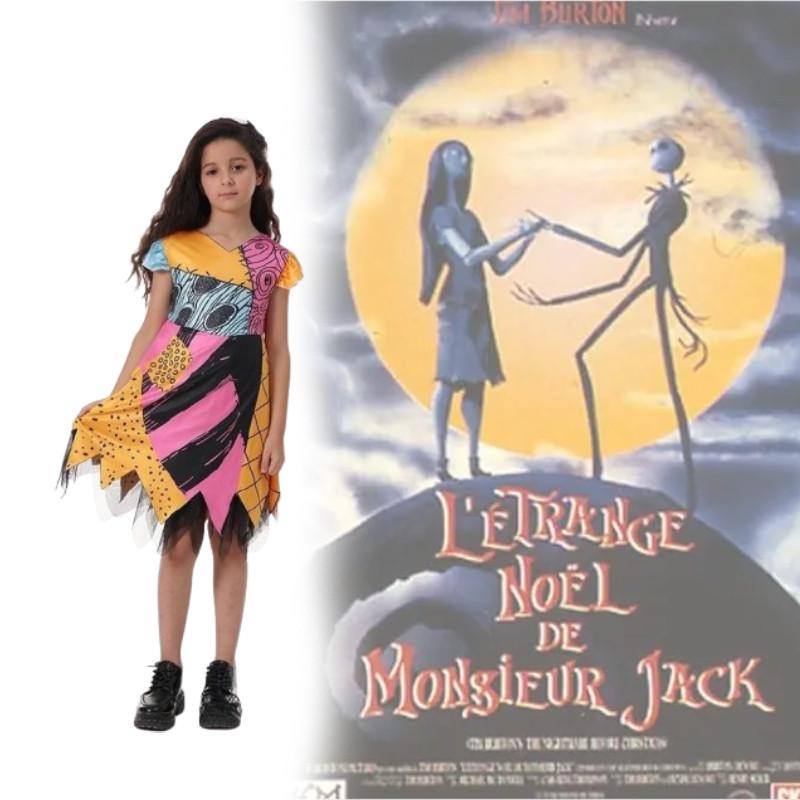 The Nightmare Before Christmas Sally Girl Costume Dress For Halloween Party And Cosplay