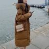 2021 Winter Long Puffer Jacket Women Casual Design Korean Fashion Clothing Fur Coats Long Sleeve Outdoor Coats Hooded Parkas