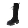 Rimocy 2025 Autumn Winter New Chunky Platform Long Boots Women Thick-soled Stretch Knitted Knee High Boots Woman Botas De Mujer