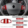 Наклейка из настоящего сухого углеволокна для Renault Fluence Megane 3 RS Scenic 2009 2010 2011 2012 2013 2014 2015 Отделка рулевого колеса автомобиля