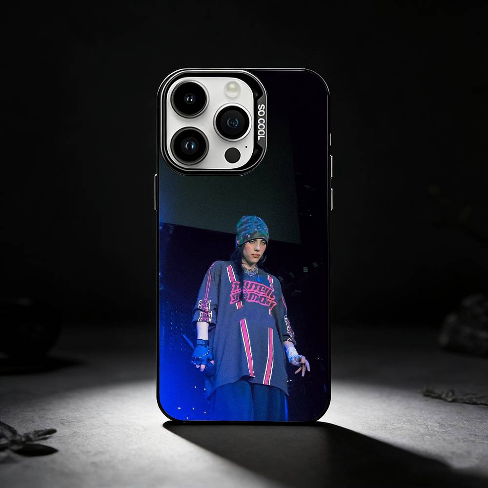Чехол для телефона Billie B-BLUE Eilish singer Для iPhone 17,16,15,14,13,12,11 Plus,Pro Max,XS,Цветной серебристый чехол для телефона