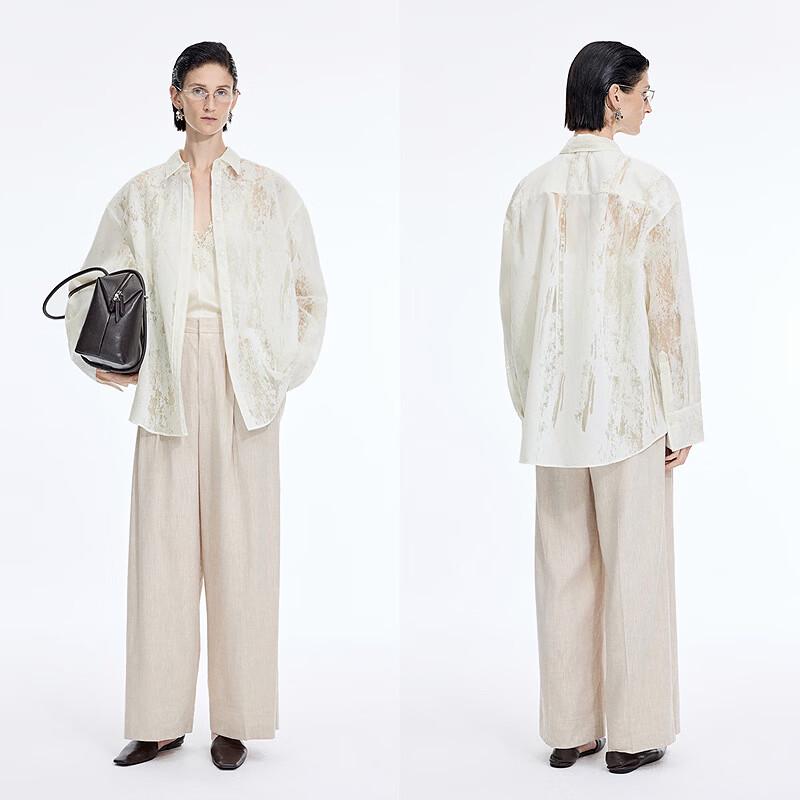 JNBY Women's Loose Long Sleeve Silk Shirt