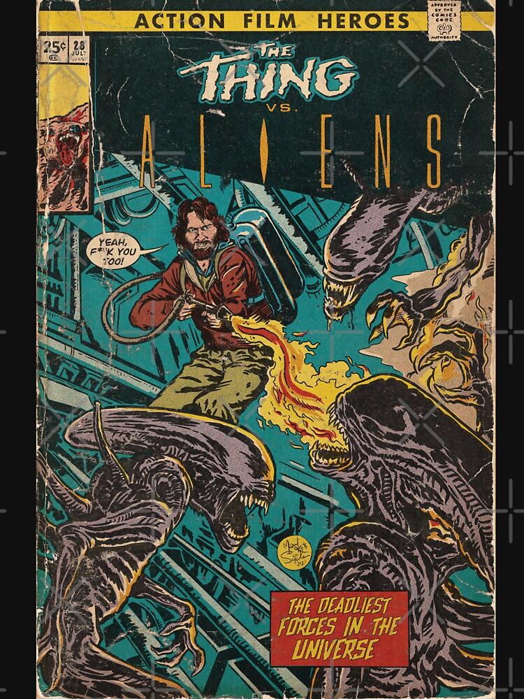 Pulp Thing vs. Aliens fan art comic cover Classic T-Shirt