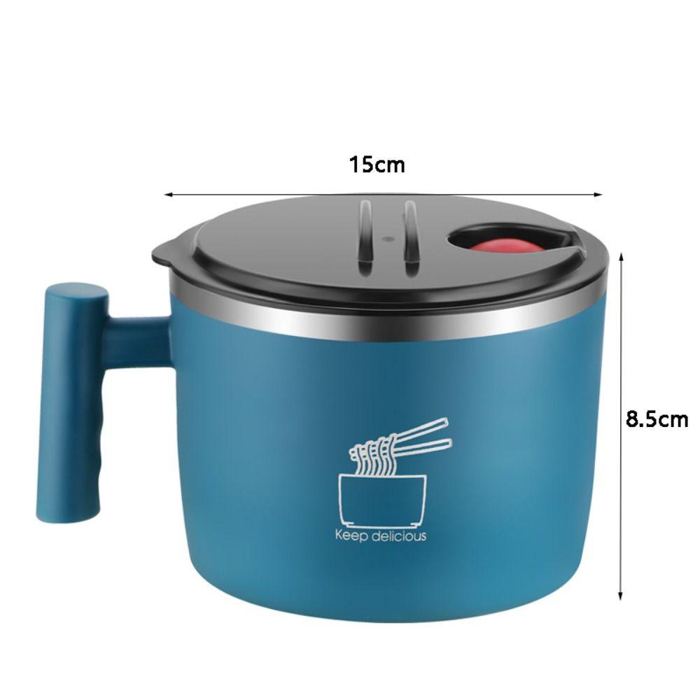 С крышкой миска для лапши быстрого приготовления изолированная коробка для обеда нержавеющая сталь миска для рамена студенческое общежитие