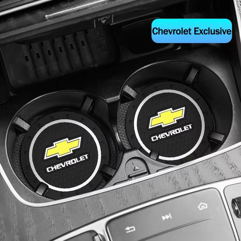 2Pcs Silicone Coaster Car Water Cup Pad Anti-slip Mat Auto Interior For Chevrolet Spark Captiva Cruze Tracker Epica Nubira SS XK2