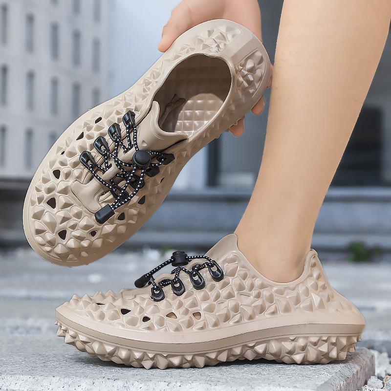 Модные летние мужские сандалии 2025 Новые туфли дуриан Мужская уличная пляжная обувь Дышащие Нескользящие Износостойкие ЕВА Удобная повседневная обувь