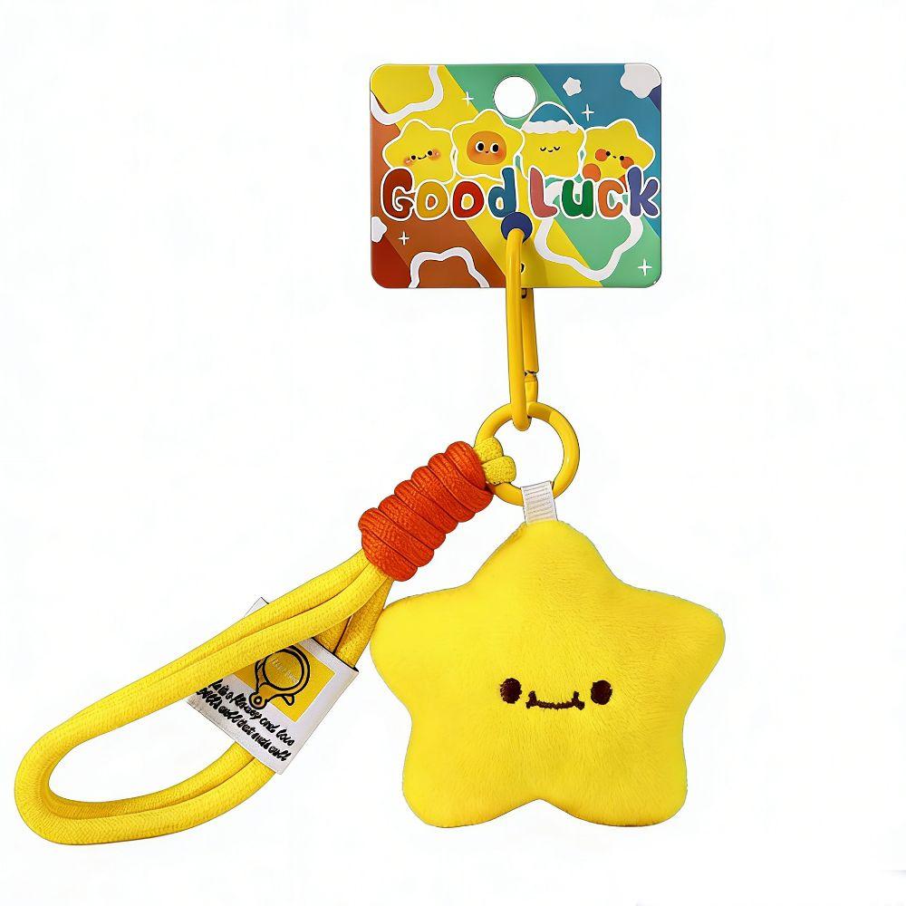 Cute Plush Star Keychain Graduation Gifts Bag Hanging Ornaments Wishing Star Pendant Bag Key Decor