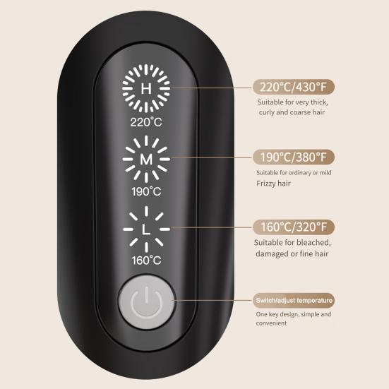 Портативный выпрямитель для волос, 3 температуры, быстрый нагрев, USB аккумулятор, отрицательные ионы, горячая щетка, электрическая расческа для укладки вьющихся волос