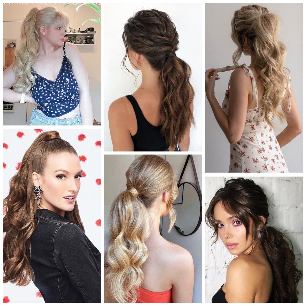 Women Fashion Long Wavy Ponytail Synthetic Fiber Natural Wavy Wrap Around Hair Extensions Daily Wear Long Wavy Hairpiece