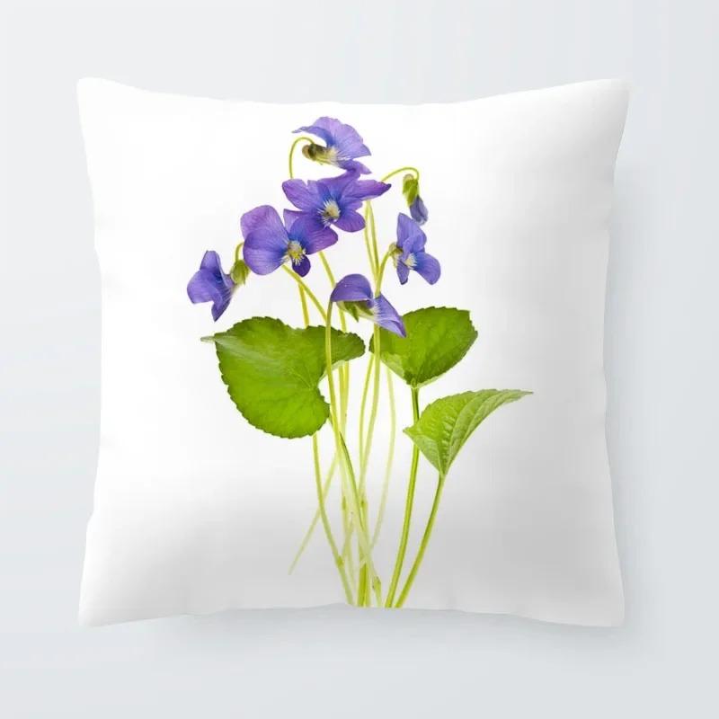 Простая цветочная декоративная наволочка для гостиной, офиса, украшения для дома, наволочка