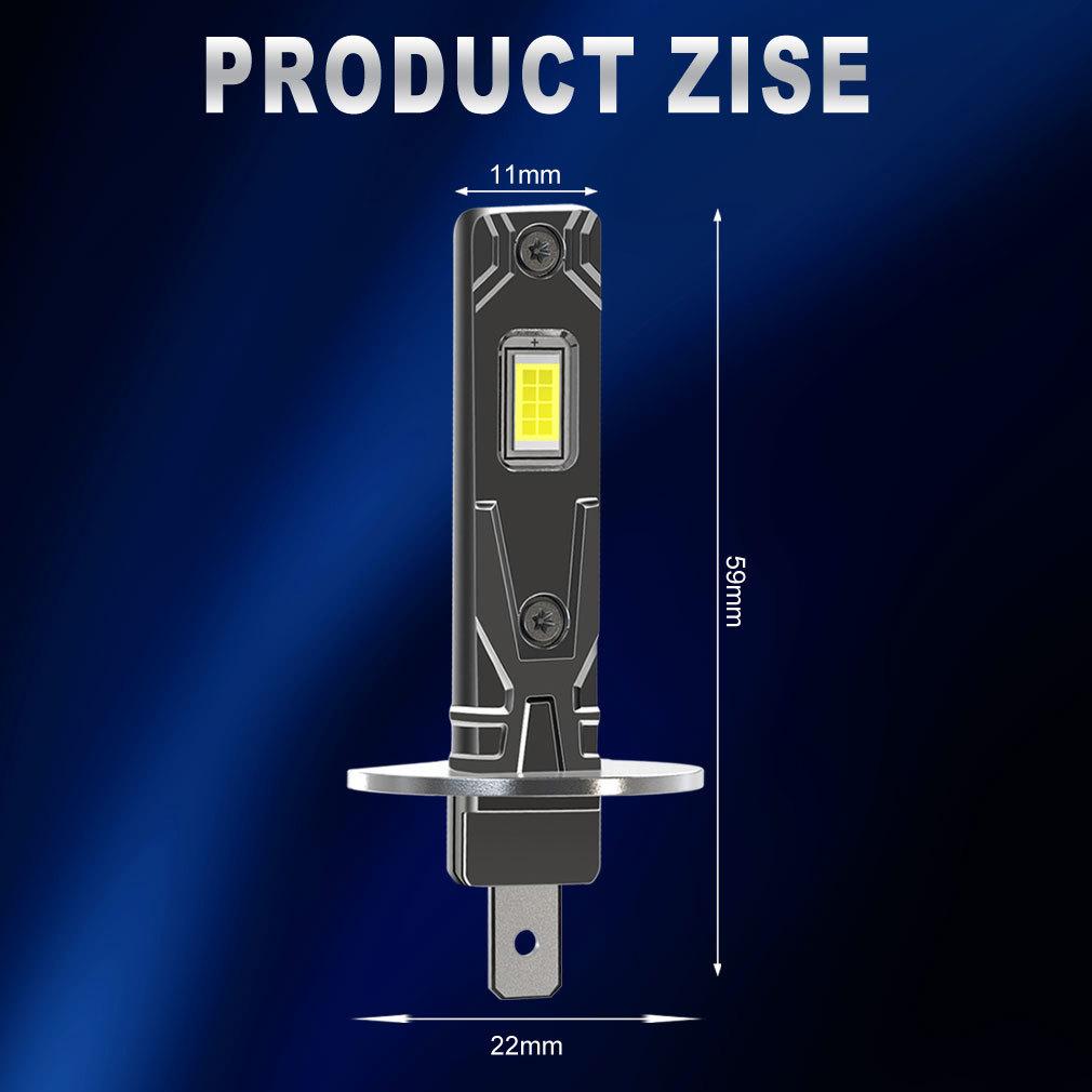 2 шт. 15000 лм H1 светодиодные лампы для фар автомобиля Мини Canbus H1 светодиодная лампа для автомобильной фары Безвентиляторный Дневные ходовые огни Автоматические диодные противотуманные фары 12 В 6500 К Белый