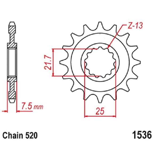 520 Motorcycle Front Sprocket Pinion For Kawasaki KSF450 KFX450R 08-14 ZX-6R Ninja ZX6R ZX636 ZX600 2007-2025