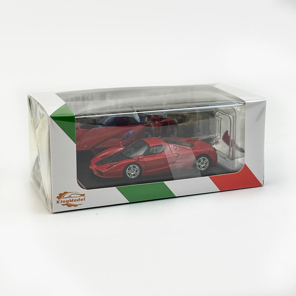King Model 1:64 Enzo Figure Edition Simulation Alloy Open-lid Miniature Die-cast Car Model Custom Toys Gift Collectible Ornament