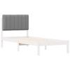 Bed Frame with Padded Headboard Light Grey 75 x 190 cm