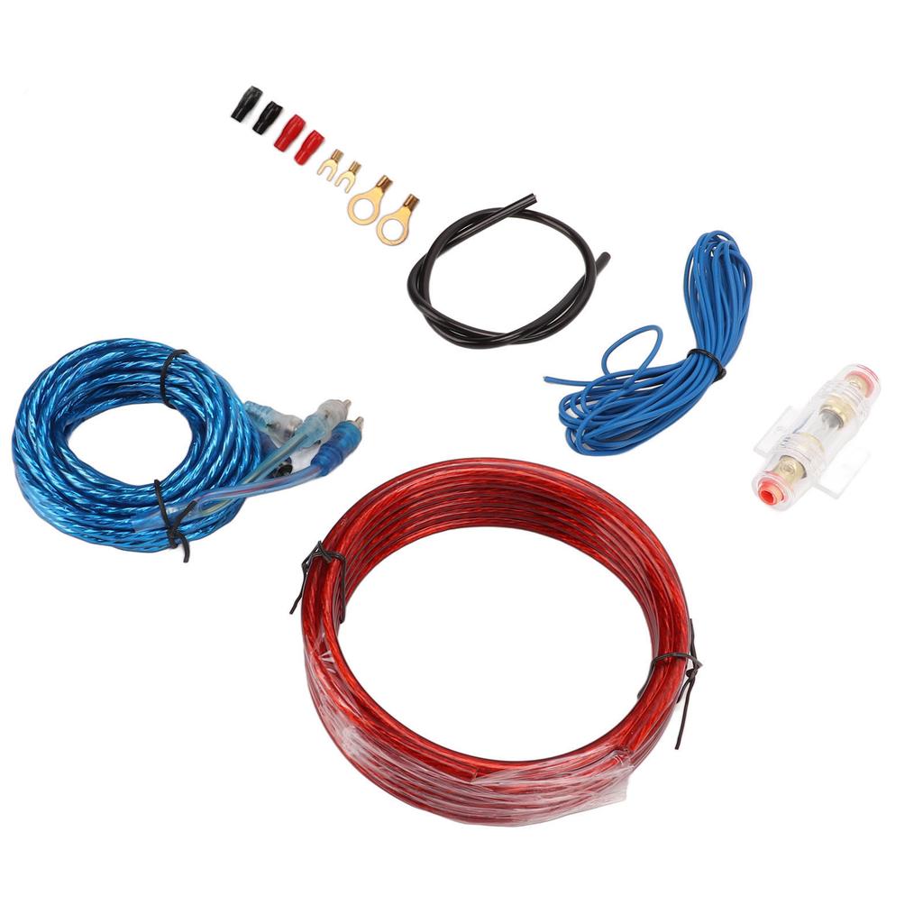 Комплект проводки автомобильного усилителя 8 калибра с кабелем питания усилителя RCA аудио линия для автомобильного динамика сабвуфера