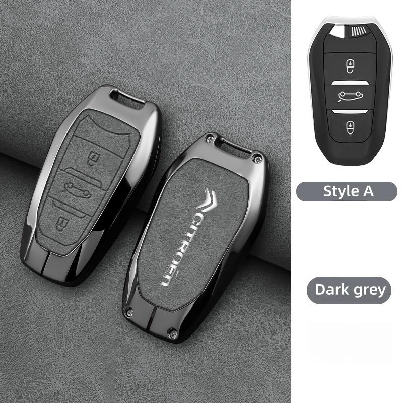 ALC1 Zinc Alloy Leather Car Key Case Cover For Citroen C1 C2 C3 C4 C5 C6 C4L Berlingo Picasso Jumpy Nemo Aircross Sega C5 X Accessori