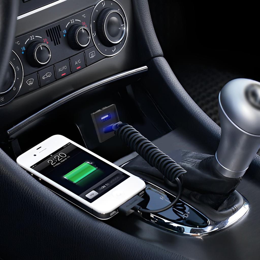 Двойной USB-разъем для зарядки телефона, совместимый с автомобильным зарядным устройством Transporter T5 2003-2009, адаптер питания Premium 5 В 3 А для автомобиля