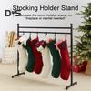 Christmas Stocking Holder Stand with 12 Hooks Rustproof Easy To Install Standing Stocking Hangers Iron Metal Rack with Sturdy Base