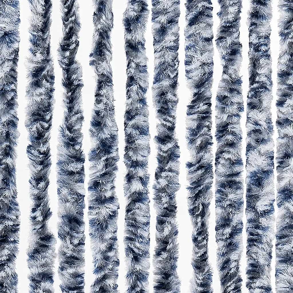 Insect Protection Curtain Blue and White 56 x 200 cm Chenille
