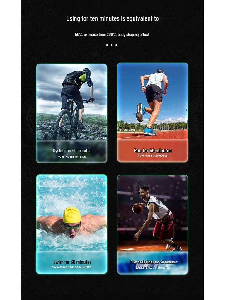 Перезаряжаемый EMS Умный Тренажер для Пресса с Цифровым Дисплеем - Стимулятор Мышц и Массажер Фитнес-Оборудование.