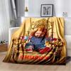 3D-персонаж фильма ужасов Чаки, пила, мультяшный уголок, одеяло, модное, мягкое, уютное, для гостиной, спальни, дивана, кровати, дорожного одеяла