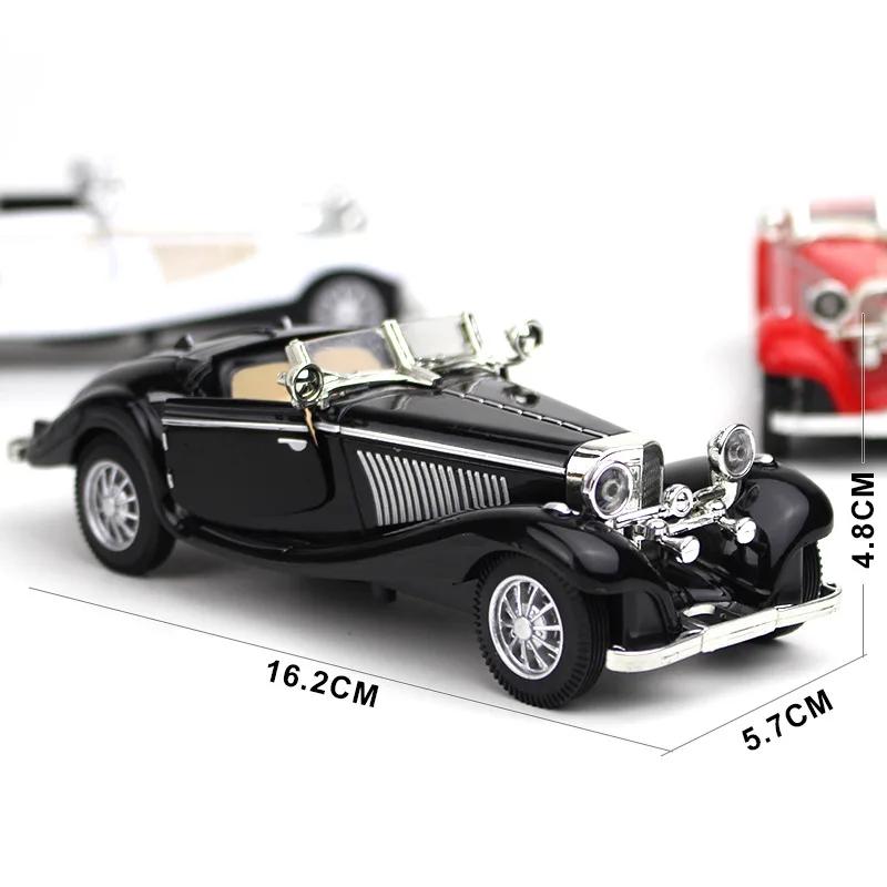 1/28 Alloy Vintage Car Retro 500K Car Model Static Collection Gift Cake Ornaments